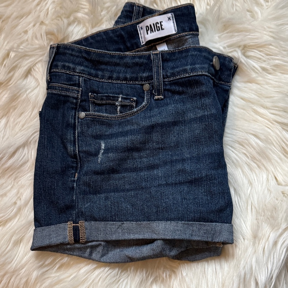PAIGE Women's Dark Blue Denim Jeans